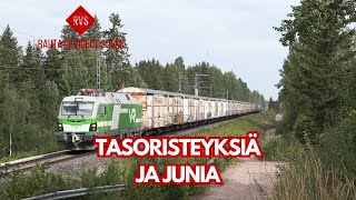 Junaliikennettä Jyväskylässä kesäisenä perjantaina [upl. by Yssej814]