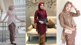 33 Model Baju Kebaya Brokat Muslim Modern 2024 Terbaru Kebaya Brokat Tunik Modern kebaya hijab [upl. by Ezana]