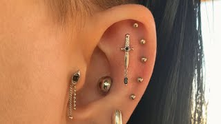 Ear Cartilage Piercing Aftercare Helix Flat Conch Forward Helix Rook Snug AntiTragus [upl. by Nuzzi995]