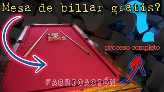 COMO HACER UNA MESA DE BILLAR POOL  EN 12 MINUTOS VIDEO COMPLETO BARNIZAR [upl. by Croix26]