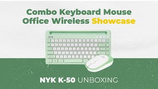 NYK Keyboard Mouse Wireless Combo Office K50 Unboxing amp Showcase Video bukan review ya [upl. by Eerdua]