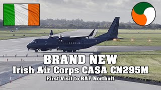 BRAND NEW 🇮🇪 Irish Air Corps CASA CN295M Visits RAF Northolt for the FIRST Time [upl. by Annahpos]