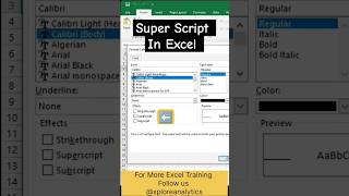 Add Super Script Excel excel youtube  shorts advancexcel explore xploreAnalytics motivation [upl. by Ilujna]