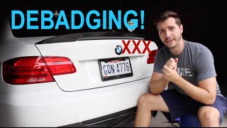 How To DEBADGE Your Car Debadging My BMW 335i [upl. by Ria]