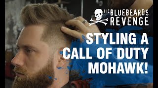 Haircut tutorial How to style Ruins mohawk from Call of Duty Black Ops 4 [upl. by Mahon]