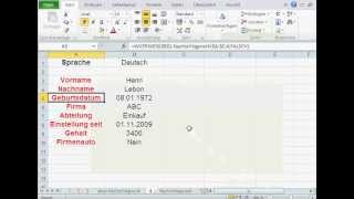 Mehrsprachige Tabelle mit Excel Teil 5 Wverweis Matrix in separaten Tabelle [upl. by Hailed612]