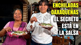 Cómo preparar autenticas enchiladas oaxaqueñas con tasajo el secreto está en la salsa [upl. by Alleunam]