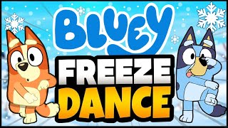 20 MINS❄️ Bluey  Freeze Dance❄️  The Floor is Lava  Brainbreak Party For kids  Danny Go [upl. by Vookles130]