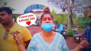 quotI Love You Colvale Jail ❤quot Shreha Dhargalkar after being released on bail from Colvale jail [upl. by Elke722]