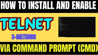 How to install and enable Telnet in Windows 781011  Install Telnet in PC [upl. by Annhej]