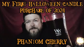 My First Halloween Candle Purchase of 2024  WoodWick Phantom Cherry [upl. by Aroda]