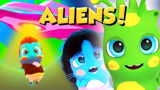 Songs with Aliens  World UFO Day  ⭐️ Cute covers by The Moonies Official [upl. by Naneek]