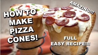 HOW TO MAKE PIZZA CONES EASY [upl. by Lunseth]