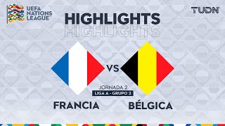 HIGHLIGHTS  Francia vs Bélgica  UEFA Nations League 2024  TUDN [upl. by Adirahs]