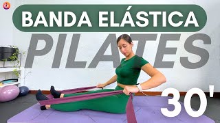 PILATES CON BANDA ELÁSTICA  Tonifica brazos piernas y abdomen [upl. by Cass]