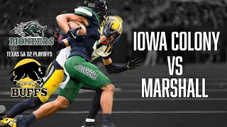 Iowa ColonyvsMarshall  5A D2 Playoffs  NRG Stadium [upl. by Herzel]