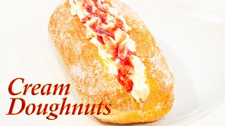 Cream Doughnuts Amazing cream filled doughnut recipe from our commercial kitchens [upl. by Zetrom]