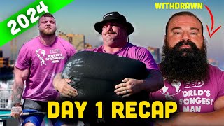 2024 SBD Worlds Strongest Man  DAY 1 RECAP [upl. by Oralia920]