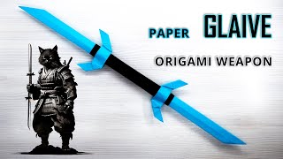 Make a TWOSIDED Paper GLAIVE  Fun Origami Weapon [upl. by Nyleak]