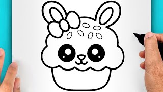 DISEGNI FACILI DI PASQUA COME DISEGNARE UN CONIGLIO DI PASQUA KAWAII VIDEO DI DISEGNI PASQUA [upl. by Dunc418]