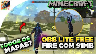 ðŸ”´ OBB LITE FREE FIRE COM 91 MB  GRÃFICO DE MINECRAFT ATUALIZADO 2024 [upl. by Schuyler913]