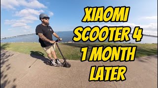 Xiaomi Scooter 4 ONE month later REVIEW [upl. by Dnomyad233]