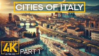 Beautiful Cities of Italy  Part 1  4K Walking Tour in Firenze Venice Tuscany Bologna amp Turin [upl. by Aiva]