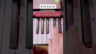 How To Play The Final Countdown On Piano With One Hand Shorts piano [upl. by Nnylrac]