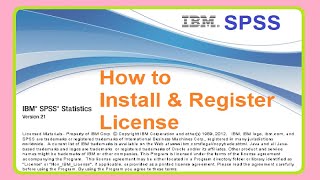 StepbyStep Guide How to Install and Register License SPSS on Windows  ITFO [upl. by Halyahs925]