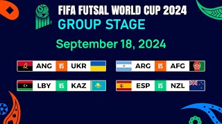 Group CD Matchday 2 Results  FIFA Futsal World Cup 2024 [upl. by Arty928]