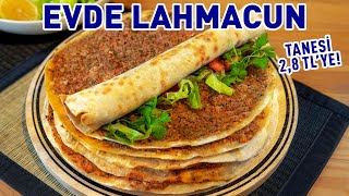 Evde Çıtır Lahmacun Tarifi  Tavada Fırınsız Lahmacun Nasıl Yapılır [upl. by Eugenia]