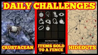 Daily Challenges SEASONED CRUSTACEAN HIDEOUTS ITEMS SOLD TO A FENCE Red Dead Online [upl. by Ykcir398]