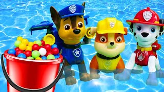 Paw Patrol toys adventures  Videos for kids with toys at the water park [upl. by Aikaj]