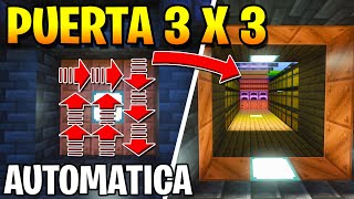 Minecraft Bedrock Puerta 3x3 Espiral Automatica [upl. by Amluz]