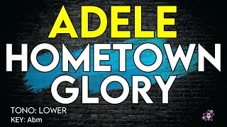 Adele  In My Hometown  Karaoke Instrumental  Lower [upl. by Gnilrad881]