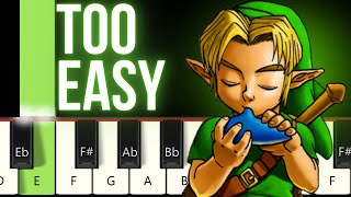 The Legend of Zelda  Lost Woods Sarias Song EASY Piano tutorial Ocarina of Time [upl. by Mcclimans673]