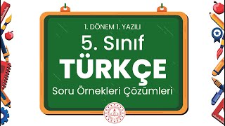 5 Sınıf Türkçe 1 Dönem 1 Yazılı Soru Örnekleri Çözümleri [upl. by Ulrick495]