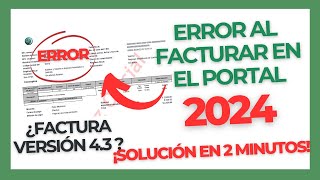 ERROR al FACTURAR  SOLUCIÓN errores al hacer FACTURA  SAT [upl. by Rodi30]