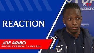 REACTION  Joe Aribo  Rangers v Hibernian 11 Apr 2021 [upl. by Selwin886]