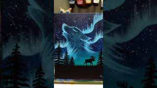 Wolf night painting shorts [upl. by Rana753]