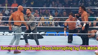 Tommaso Ciampa Causes Chaos Interrupting Tag Title Match During WWE SmackDown [upl. by Airtina926]