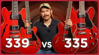 Gibson ES335 vs ES339  Two Sizes of SemiHollow Guitars [upl. by Suanne]