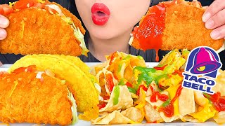 ASMR Taco Bell NAKED CHALUPA CRUNCHY TACO amp NACHOS MUKBANG  Eating Show  ASMR Phan [upl. by Eisenstark]