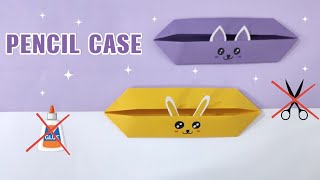 Easy cute pencil case ideas  how to make paper pencil case pouch  paper craft [upl. by Awhsoj942]