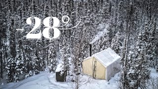 CRAZY COLD FROZEN TENT IN SNOWY FOREST [upl. by Eimas]