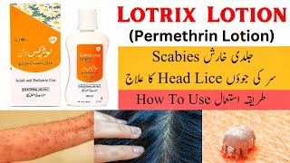 Lotrix Lotion  Permethrin Lotion How To Use  Scabies And Head Lice Treatment UrduHindi [upl. by Onig]