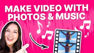 How to Create a Video with Pictures amp Music in 5 Minutes ⌚ [upl. by Anialad]