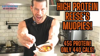 High Protein Reeses Peanut Butter Brownie Recipe Low Calorie Dessert [upl. by O'Conner]