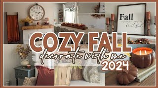 🍁NEW🍁2024 FALL DECORATE WITH ME│COZY FALL DECORATING IDEAS│FALL FARMHOUSE DECOR│FALL HOME DECOR 🍁 [upl. by Ritch157]