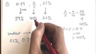 How to  order fractions decimals and percentages [upl. by Ardnoik771]